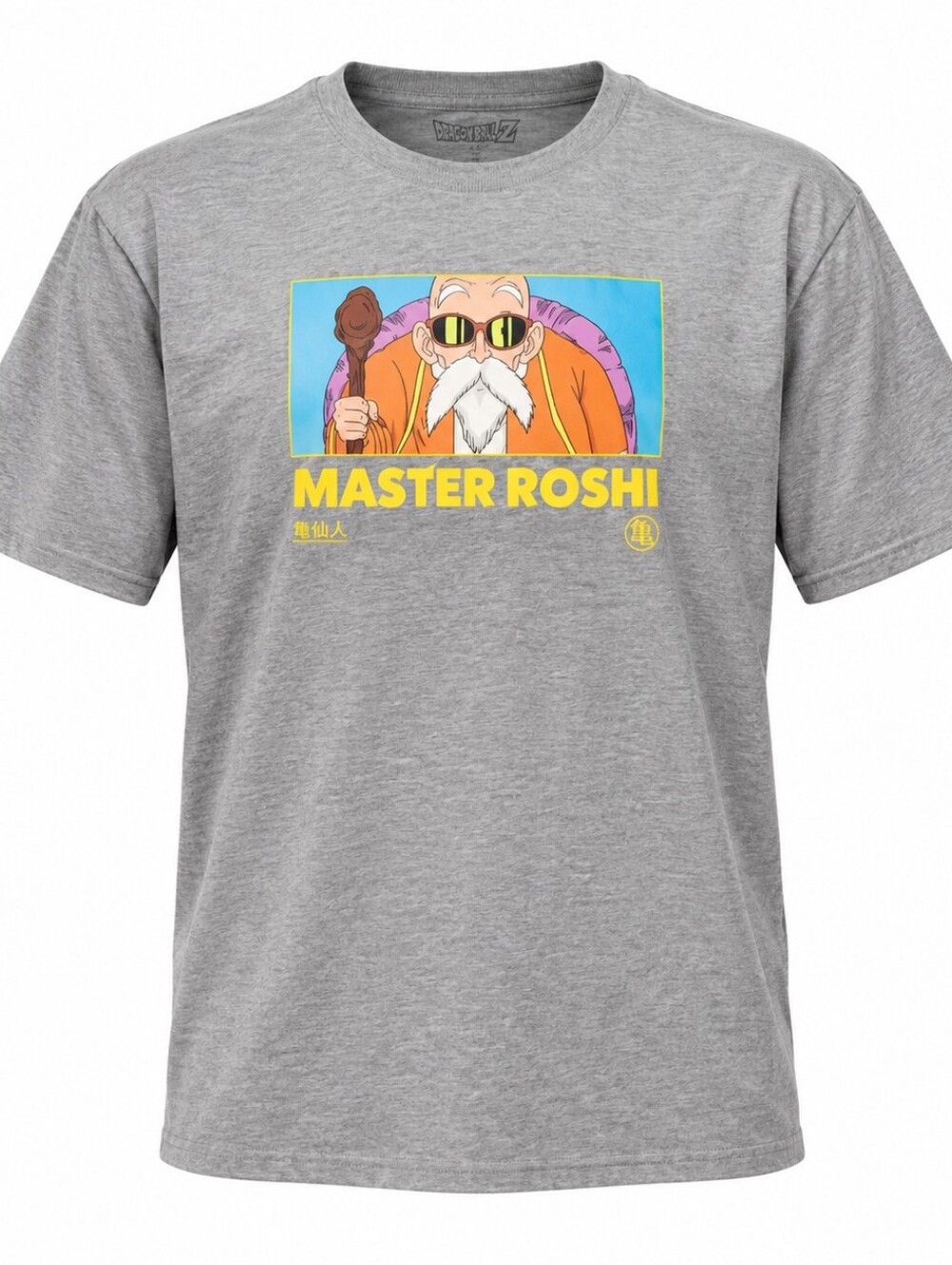 Dragon Ball Z Master Roshi Graphic T-Shirt Gray XXL Licensed Anime Tee